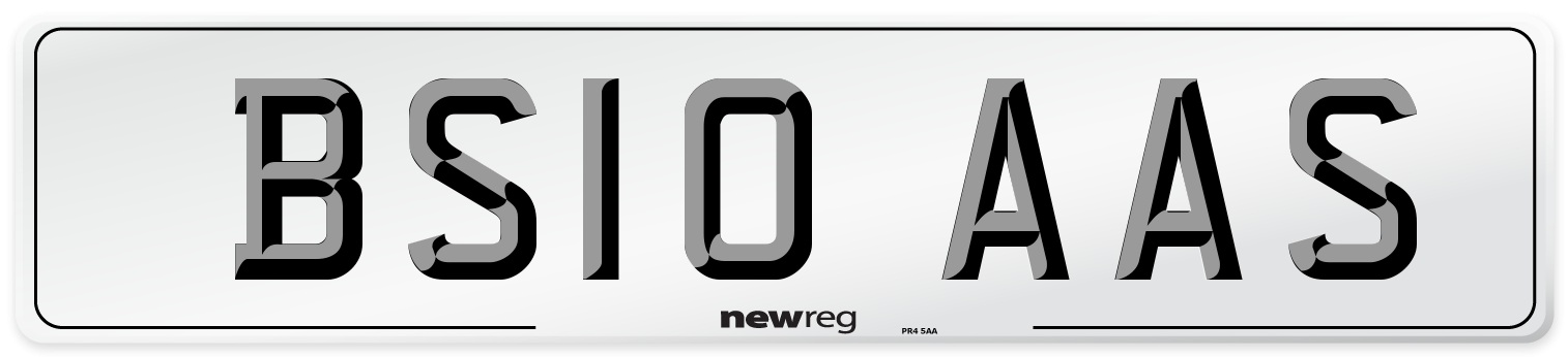 BS10 AAS Number Plate from New Reg